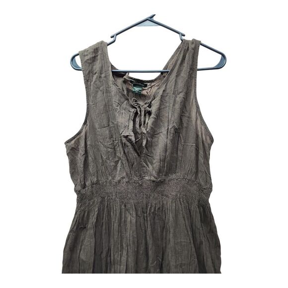 Eddie Bauer Women's Brown One Piece Cotton Dress‎ Swimsuit Cover Up Beach XL - Picture 3 of 8